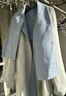 茵曼（INMAN）2025冬季女裝新款100綿羊毛不規則圍巾領(lǐng)雙面呢大衣毛呢外套 天藍色 XL 166-170cm /121-130斤 曬單實(shí)拍圖