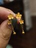 周六福櫻花黃金耳墜女足金耳飾花朵婦女節禮物計價(jià)A0914959 一對 約1.3g 曬單實(shí)拍圖