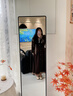 小匠材全身鏡旋轉穿衣鏡落地家用臥室書(shū)架試衣鏡子黑色170*43 曬單實(shí)拍圖