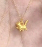 中國珠寶黃金項鏈女款新款立體可愛(ài)足金貓咪吊墜生日情人節禮物送女友老婆 可愛(ài)貓咪足金吊墜【贈銀鏈】 約0.3g 曬單實(shí)拍圖