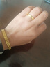 菜百首飾黃金戒指 足金相依情侶對戒 活圈戒指（單）  HJ 黃金戒指 約4.87g 曬單實(shí)拍圖