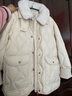 ELAND羽絨服女時(shí)尚毛領(lǐng)外套 象牙白 160 曬單實(shí)拍圖
