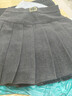 皮爾卡丹秋冬毛呢新款百褶裙防走光短裙黑顯瘦呢子半身裙高腰A字裙厚裙子 灰色 松緊腰+防走光 XL 適合(113-123斤) 曬單實(shí)拍圖
