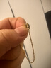 佐卡伊黃18K金項鏈麻花麻繩素金鏈配鏈百搭新年禮物 X00595 曬單實(shí)拍圖