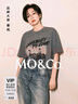 MO&Co.【秦嵐同款】短袖T恤春做舊搖滾印花寬松MBE1TEET08 本白色 XS 155 曬單實(shí)拍圖