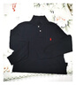 RL拉夫勞倫Ralph Lauren純棉長(cháng)袖小馬標Polo衫時(shí)尚休閑百搭長(cháng)袖男 黑配紅 S (130-150斤) 曬單實(shí)拍圖