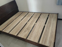 歐木悅【加寬30cm鋪板】實(shí)木床現代簡(jiǎn)約橡木1.8m主臥雙人床胡桃色大床 橡木床+20cm邦尼爾獨立彈簧床墊+床頭柜*2 1800mm*2000mm 曬單實(shí)拍圖