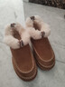 UGG秋季女士時(shí)尚舒適保暖茸茸短靴懶人毛毛鞋 1158224CHE|栗色38 曬單實(shí)拍圖