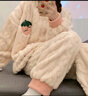 浪莎（LangSha）冬季睡衣女加絨加厚新款法蘭絨保暖草莓套裝大碼可愛(ài)可外穿家居服 曬單實(shí)拍圖