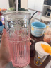 星巴克（Starbucks）杯子玻璃杯 高顏值玻璃吸管杯 桌面咖啡水杯男女士送禮禮物 粉色漸變款玻璃杯550ml 曬單實(shí)拍圖
