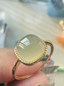 小米星18K金和田玉方糖戒指女新中式復古開(kāi)口食指指環(huán)L 無(wú) 曬單實(shí)拍圖