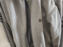 花花公子品牌男裝運動(dòng)套裝冬季加絨加厚保暖百搭中老年爸爸裝長(cháng)袖開(kāi)衫長(cháng)褲 KZQ9816淺灰色 2XL(建議140-160斤左右) 曬單實(shí)拍圖
