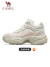 駱駝（CAMEL）加絨厚底增高休閑女鞋25年秋冬新款保暖防潑水耐磨防滑戶(hù)外徒步 3011，米/米灰，女 38 曬單實(shí)拍圖