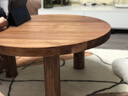 夢(mèng)主題侘寂風(fēng)復古圓形實(shí)木茶幾簡(jiǎn)約客廳原木茶臺日式民宿設計師木質(zhì)茶桌 直徑100*高43（厚度8cm） 曬單實(shí)拍圖