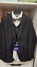 羅蒙兒童西裝套裝男童花童禮服帥氣西服主持人鋼琴畢業(yè)演出服秋狂歡節 外套+褲子+馬甲+襯衫+領(lǐng)結 140 曬單實(shí)拍圖