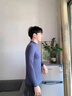莫代爾100支無(wú)痕中領(lǐng)保暖上衣男士薄款秋衣男修身緊身打底衫半高領(lǐng)線(xiàn)衣 鉑灰-半高領(lǐng)上衣 L (170) 曬單實(shí)拍圖