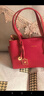 意爾康騏驥紅真皮大容量托特包婚包送媽媽女友女士手提包新年情人節禮物 曬單實(shí)拍圖