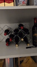 頤馨 桌面紅酒架擺件紅酒展示架酒柜酒瓶置物架鐵藝菱形格子紅酒架子 菱形金屬電鍍酒架(10瓶裝) 曬單實(shí)拍圖