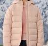 雅鹿兒童輕薄羽絨服短款男童女童中大童寶寶嬰兒童裝超輕冬裝外套 桃皮粉 0重感 160 大人可穿 曬單實(shí)拍圖