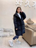 G.duck女大童羽絨服冬季2025新款兒童洋氣初中生女童加厚寬松中長(cháng)款外套 黑色 衣服偏大.不要貪大 150 cm 充絨量245克 曬單實(shí)拍圖