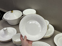 漢茗高級感浮雕碗盤(pán)餐具整套骨瓷景德鎮陶瓷碗碟筷套裝家用喬遷禮物 【升級款10人】錦盒裝丨 60件套 曬單實(shí)拍圖
