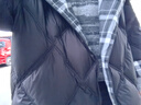 三彩2025冬季新款連帽羽絨服格子拼接白鴨絨外套中長(cháng)女 經(jīng)典黑 M 160/84A  寬松版型  可適當拍小 曬單實(shí)拍圖