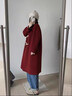 Amerpin國際一線(xiàn)品牌雙面羊絨大衣高端紅色牛角扣羊絨大衣女2025秋冬新品 紅色(國際倉發(fā)貨+禮盒) S 105-120斤 曬單實(shí)拍圖