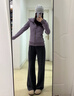 露露scuba衛衣外套瑜伽服修身休閑運動(dòng)連帽女士加絨秋冬上衣 煙霧紫修身衛衣 S 4碼（建議85-100斤） 曬單實(shí)拍圖