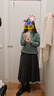 三彩2025秋季新款復古高腰長(cháng)款傘裙百褶裙半身裙A字裙小個(gè)子M 深邃灰 M 160/68A 曬單實(shí)拍圖