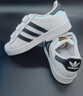 adidas男小童SUPERSTAR CF魔術(shù)貼板鞋小白鞋兒童阿迪達(dá)斯三葉草 白/一號(hào)黑/金 34 (210mm) 曬單實(shí)拍圖