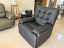 樂(lè )至寶LAZBOY落日哈尼真皮沙發(fā)簡(jiǎn)約單人懶人沙發(fā)躺椅搖椅電動(dòng)功能A623C 【品質(zhì)款-輕奢真皮】曜石黑 一人位 0.84m 手動(dòng) 曬單實(shí)拍圖