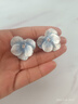伊燦法式藍色花朵耳釘女超仙耳飾2025年新款爆款無(wú)耳洞耳夾高級感耳環(huán) 法式藍色花朵耳釘女 曬單實(shí)拍圖