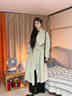 春乏秋冬中長(cháng)款結婚新娘雙面絨毛呢外套女高檔氣質(zhì)小個(gè)子呢子大衣女 燕麥色 厚款 S 建議105-115斤 曬單實(shí)拍圖