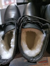 花花公子頭層牛皮馬丁靴男冬季真皮棉鞋男皮毛一體羊毛加絨加厚防寒防滑 真皮真毛 44 曬單實(shí)拍圖