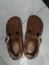 真美詩(shī)董潔同款楓糖松餅復古牛皮舒適一腳蹬單鞋勃肯鞋 啡色 36  曬單實(shí)拍圖