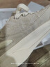 LOXKI/洛克斯基男鞋板鞋25年夏季新品透氣百搭厚底增高帆布休閑鞋子男 米白百納 42 曬單實(shí)拍圖