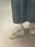 COSMICKISS小個(gè)子加絨松糕厚底勃肯鞋女2025冬季新款增高保暖雪地靴毛毛棉鞋 米白色【加絨款】 37 曬單實(shí)拍圖