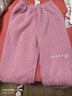 安奈兒童裝男女童運動(dòng)休閑褲子2025冬新款加絨長(cháng)褲 金鐘粉   170    曬單實(shí)拍圖