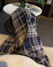 浪莎毛呢格子褲女加絨款冬季高腰寬松直筒垂感復古休閑保暖闊腿褲 曬單實(shí)拍圖