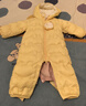 巴拉巴拉童裝嬰兒服包屁衣新生兒連體衣2025新款冬裝衣服夾棉保暖舒適爬服 黃底熊31402 90cm 曬單實(shí)拍圖