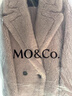 MO&Co.大衣含綿羊毛駱駝絨寬松廓形翻領(lǐng)泰迪絨外套老錢(qián)風(fēng)摩安珂 灰粉色 S /160 曬單實(shí)拍圖