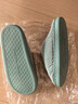 吖卜獸新款棉拖鞋月子毛毛家居宿舍待客 條紋款冬瓜青 38-39 曬單實(shí)拍圖