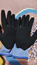 彈力王手套勞保耐磨工作男工地干活勞動(dòng)乳膠發(fā)泡王橡膠透氣男女彈 藍紗黑彈力王 小號【24雙】 曬單實(shí)拍圖