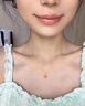 DAVA奧特萊斯清倉特價(jià)18K金小桃花項鏈鎖骨鏈甜美簡(jiǎn)約頸鏈首飾女配飾 234桃花項鏈 曬單實(shí)拍圖