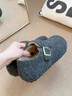 啄木鳥(niǎo)全包勃肯鞋女鞋子2025年冬季新款一腳蹬懶人鞋加絨保暖勃肯棉鞋 灰色【加絨保暖】 37 (235mm) 曬單實(shí)拍圖