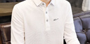 回力長(cháng)袖t恤男簡(jiǎn)約秋季翻領(lǐng)polo保羅衫男裝商務(wù)純色打底衫男裝服飾 曬單實(shí)拍圖