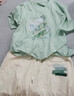 真維斯（Jeanswest）薄荷綠純棉短袖t恤女士2026新款夏季潮流大碼女裝半袖寬松上衣服 曬單實(shí)拍圖
