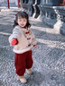 G.duck小黃鴨童裝女童拜年服冬裝國風(fēng)兒童漢服加厚寶寶過(guò)年喜慶新年衣服 香檳色 90 建議80-90cm1歲半-2歲 曬單實(shí)拍圖