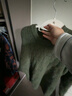 棉之雪毛衣冬季男女氛圍感圓領(lǐng)寬松慵懶麻花厚實(shí)復古情侶針織衫外套上衣 仙蹤綠 XL 【170CM-180CM】 曬單實(shí)拍圖
