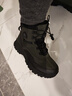 卡帕（Kappa）加絨保暖雪地靴女鞋子女防滑耐磨登山棉靴 黑色/深卡其 44  曬單實(shí)拍圖